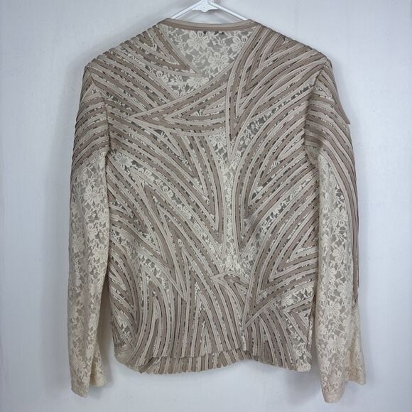 Alexandra Rosati Women's Size 10 Cream Lace Tank Top W/ Matching Dual Zip Jacket - Picture 6 of 16